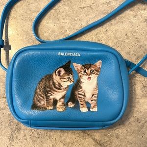 Balenciaga Cat Leather Crossbody Bag